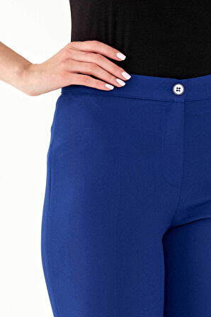 Tolga Saraçoğlu Kadın Dar Paça Bilek Boy Ofis Pantolon 30079 Lacivert